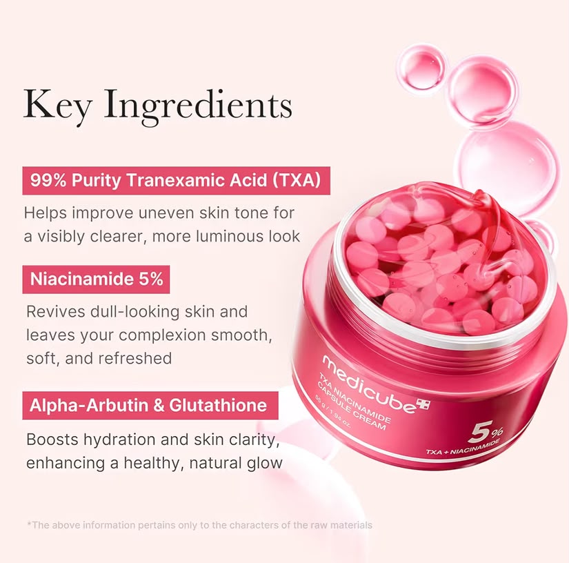 MEDICUBE Crema cápsula con TXA + niacinamida